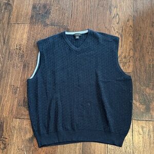 Harold's Navy V-Neck Sweater Vest for Men